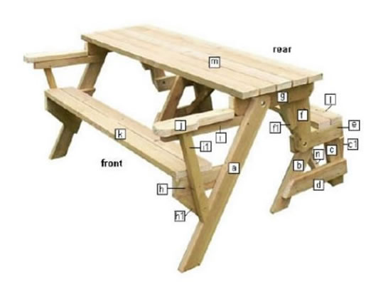 2 in 1 Folding Picnic Table Bench Plan